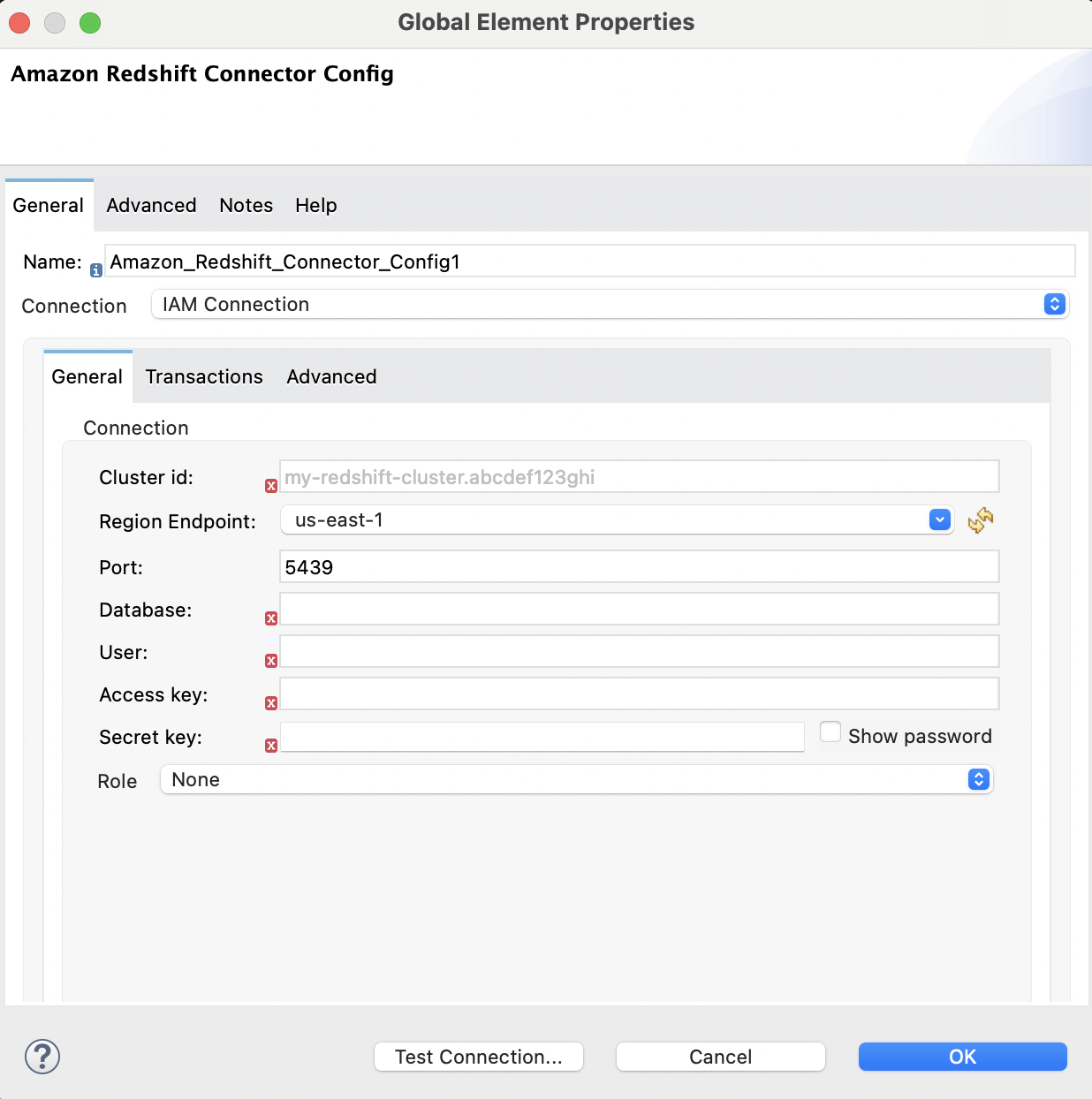 Amazon Redshift IAM configuration