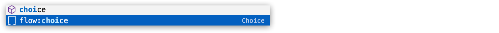 Auto-completion options for the Choice router