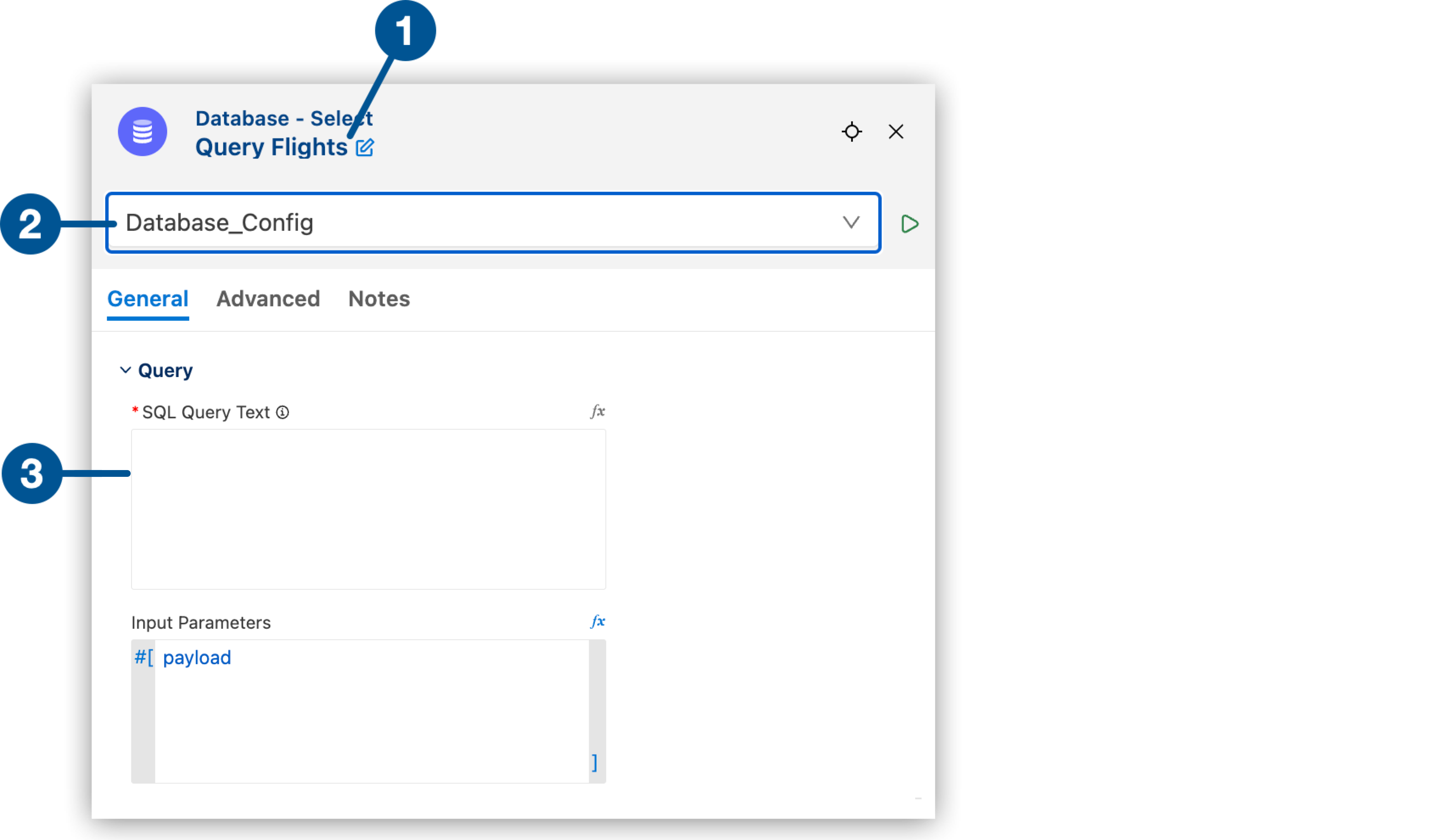 Configure the Select connector through its configuration panel.