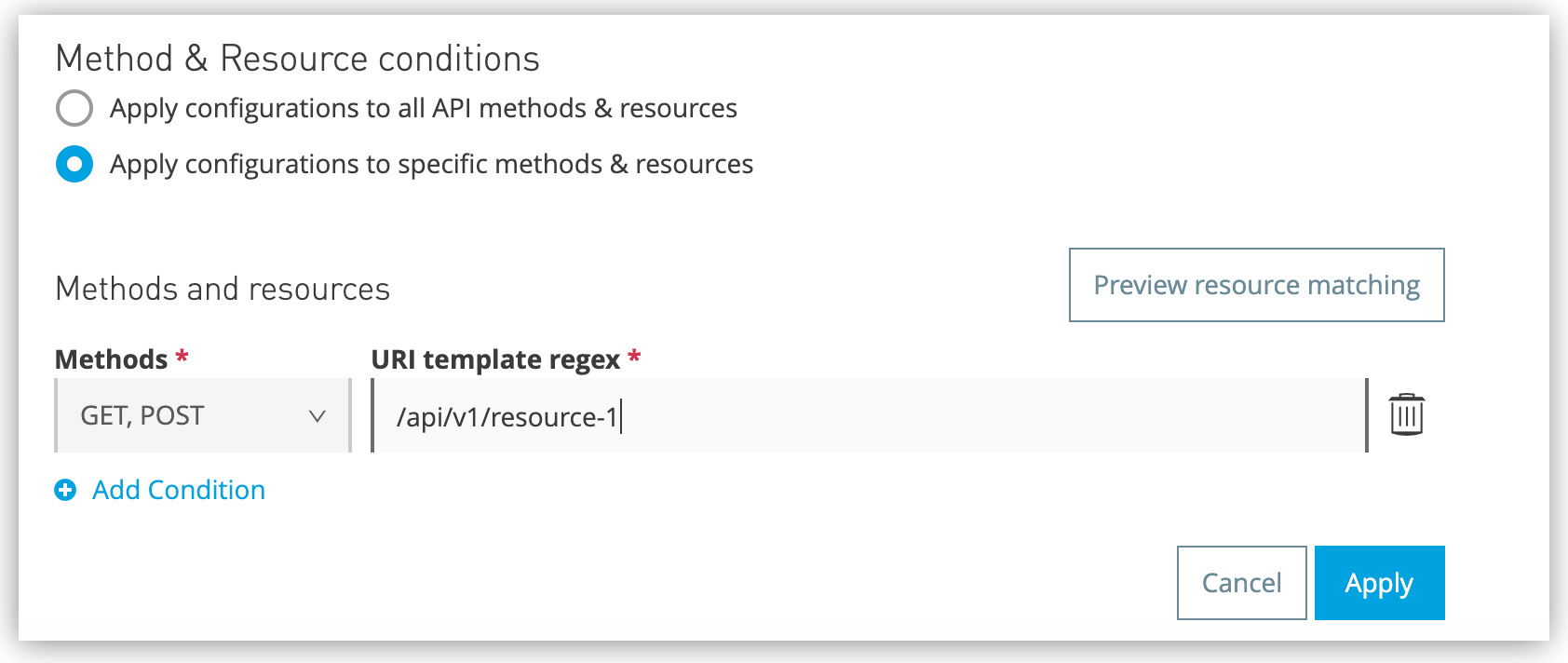 Configure URI Template Regex Example