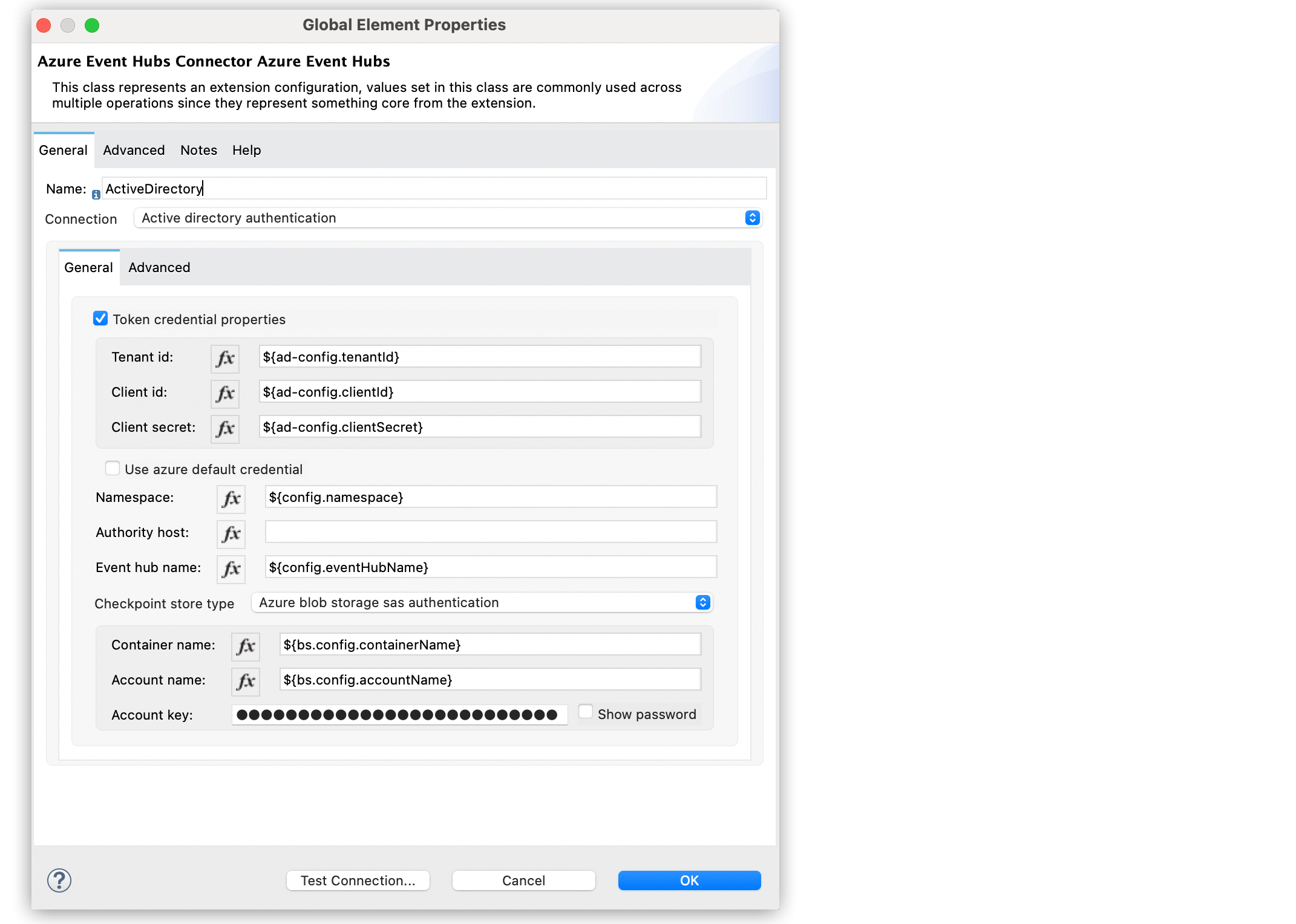 Configuring active directory authentication with client credentials