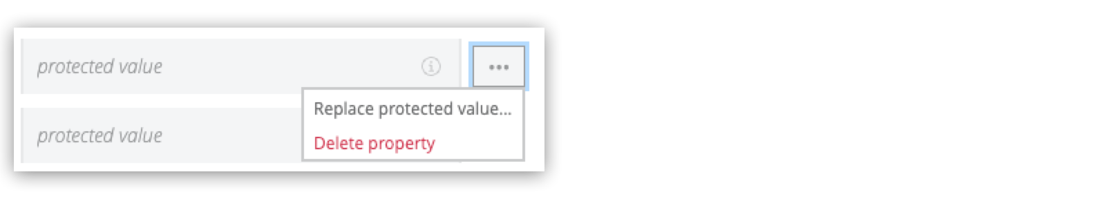 Replace protected value option