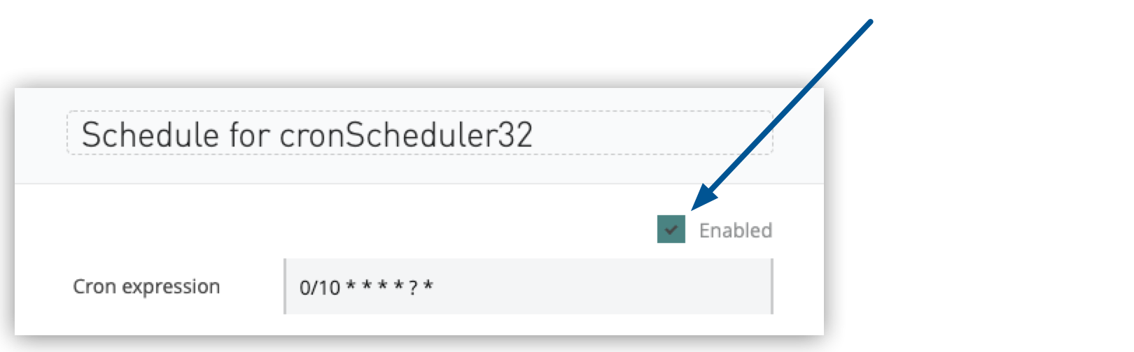 Enabled toggle in the schedule editor