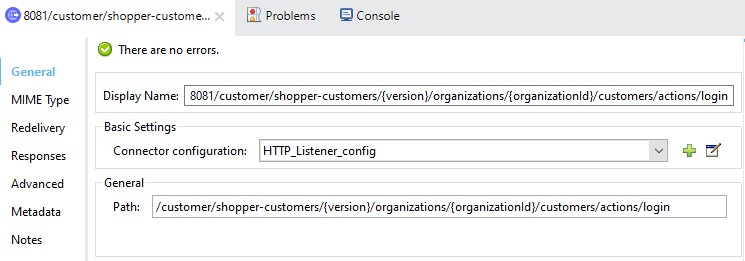 shop connector authorize customer http listener config