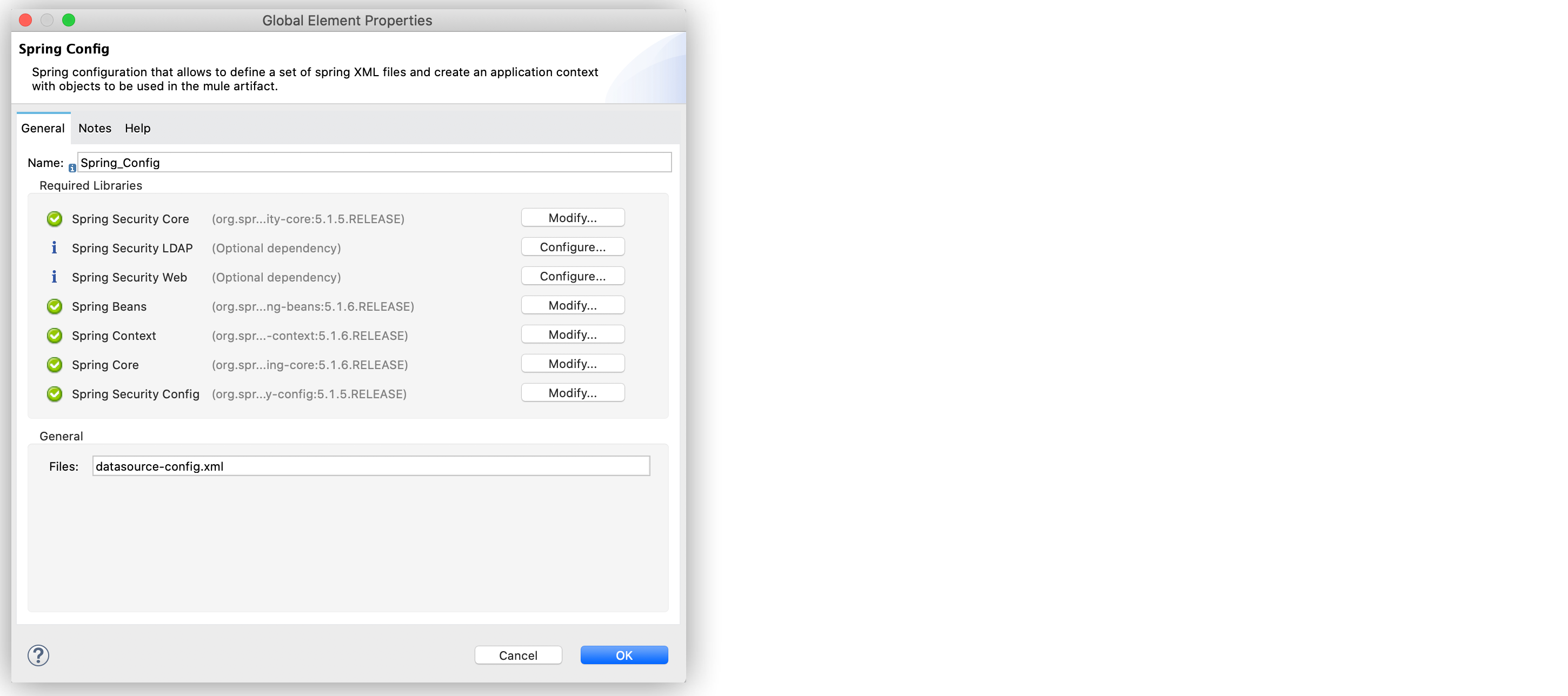 Spring Configuration Data Source