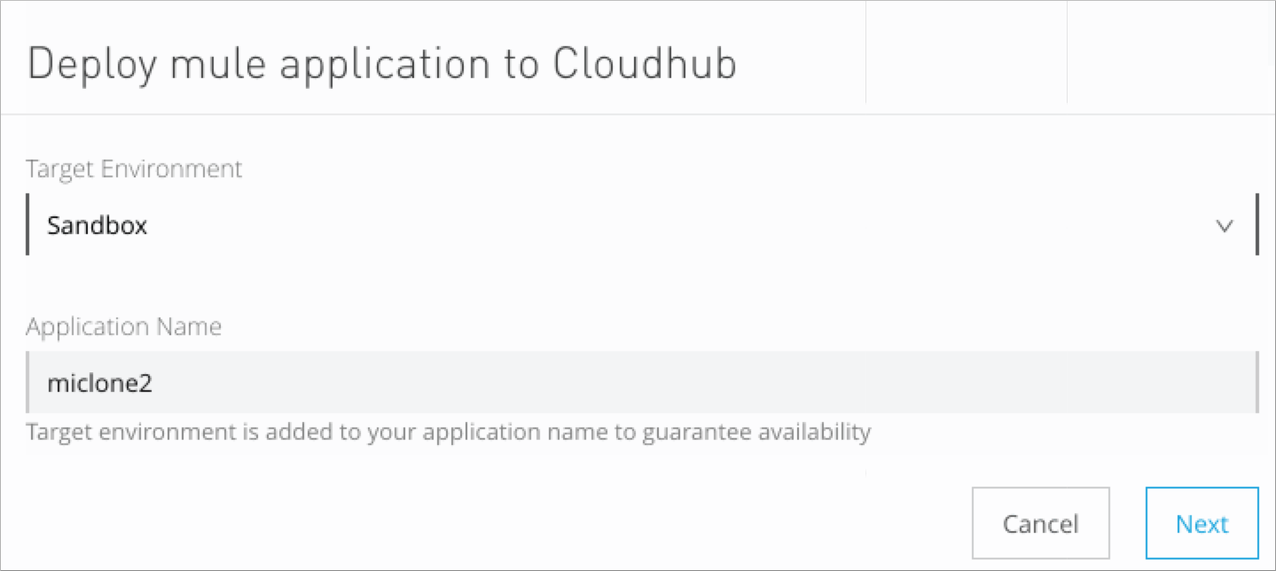 deploy dialog