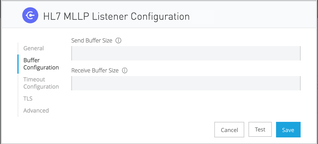 Design Center Send and Receive Buffer Size