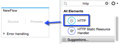 http connector drag to process