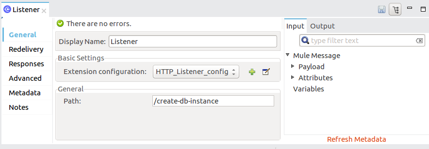 RDS HTTP 設定プロパティ