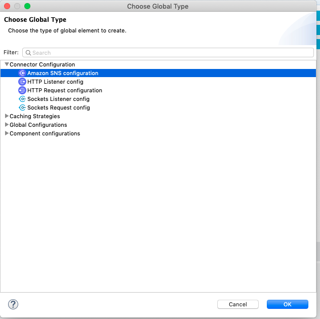 「Global Element Configuration (グローバル要素設定)」 ウィザード