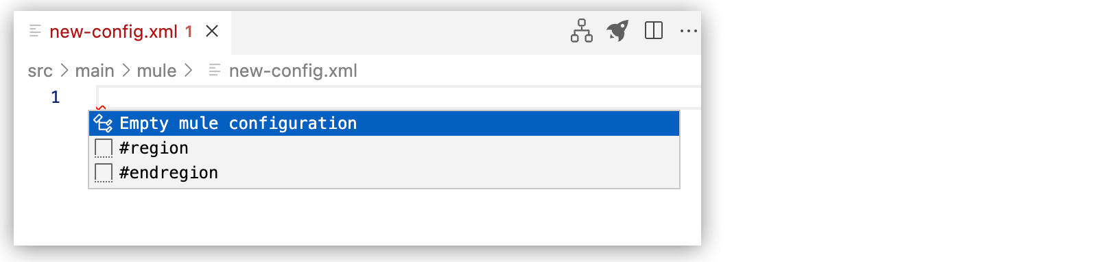 自動修正内の新しい Mule 設定オプション