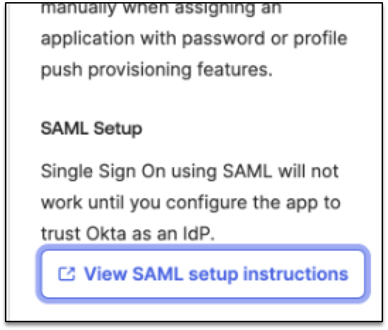 [View SAML setup instructions (SAML セットアップ手順を表示)] ボタン