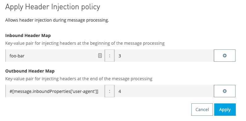 ヘッダー挿入ポリシー Mulesoft Documentation