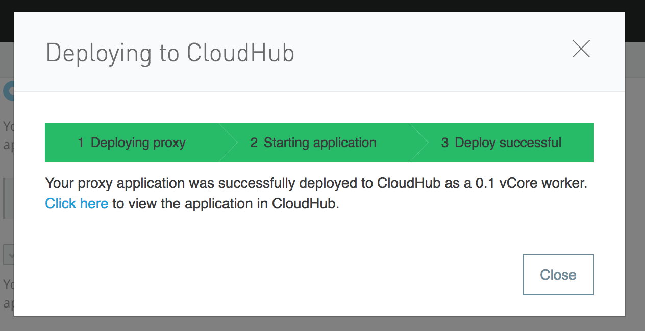 getting started proxy success deployment