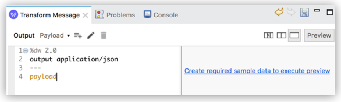 Anypoint Studio でペイロードに特定の項目が含まれているかどうかを確認する DataWeave スクリプト