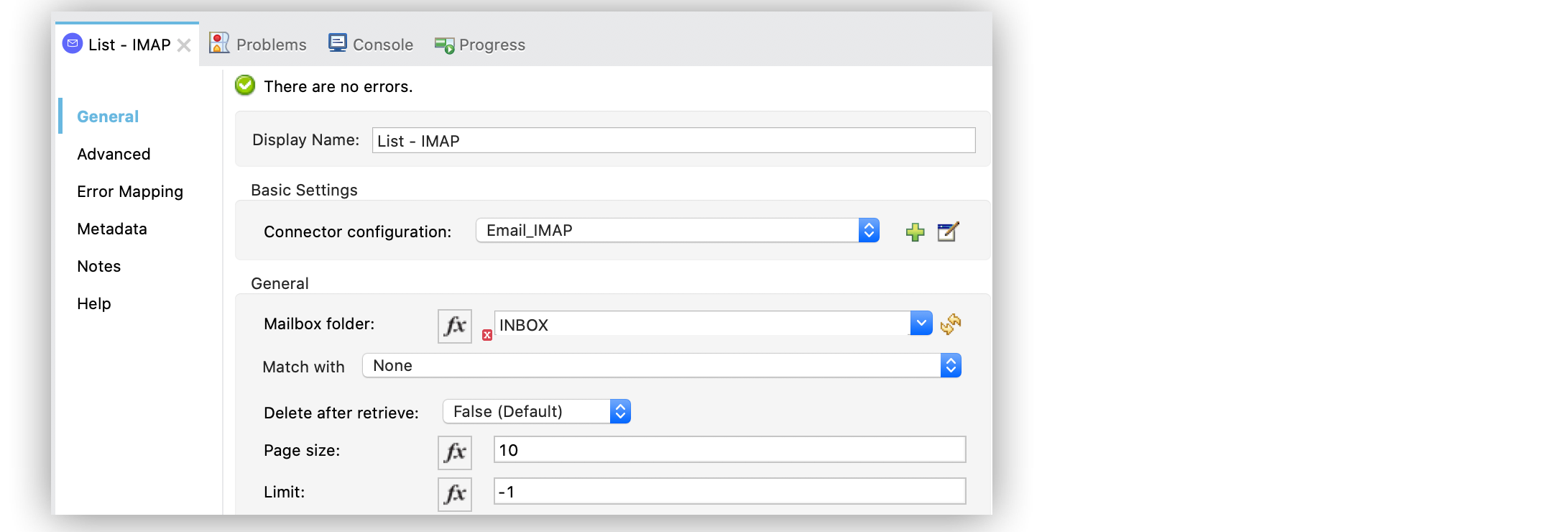 List - IMAP の設定