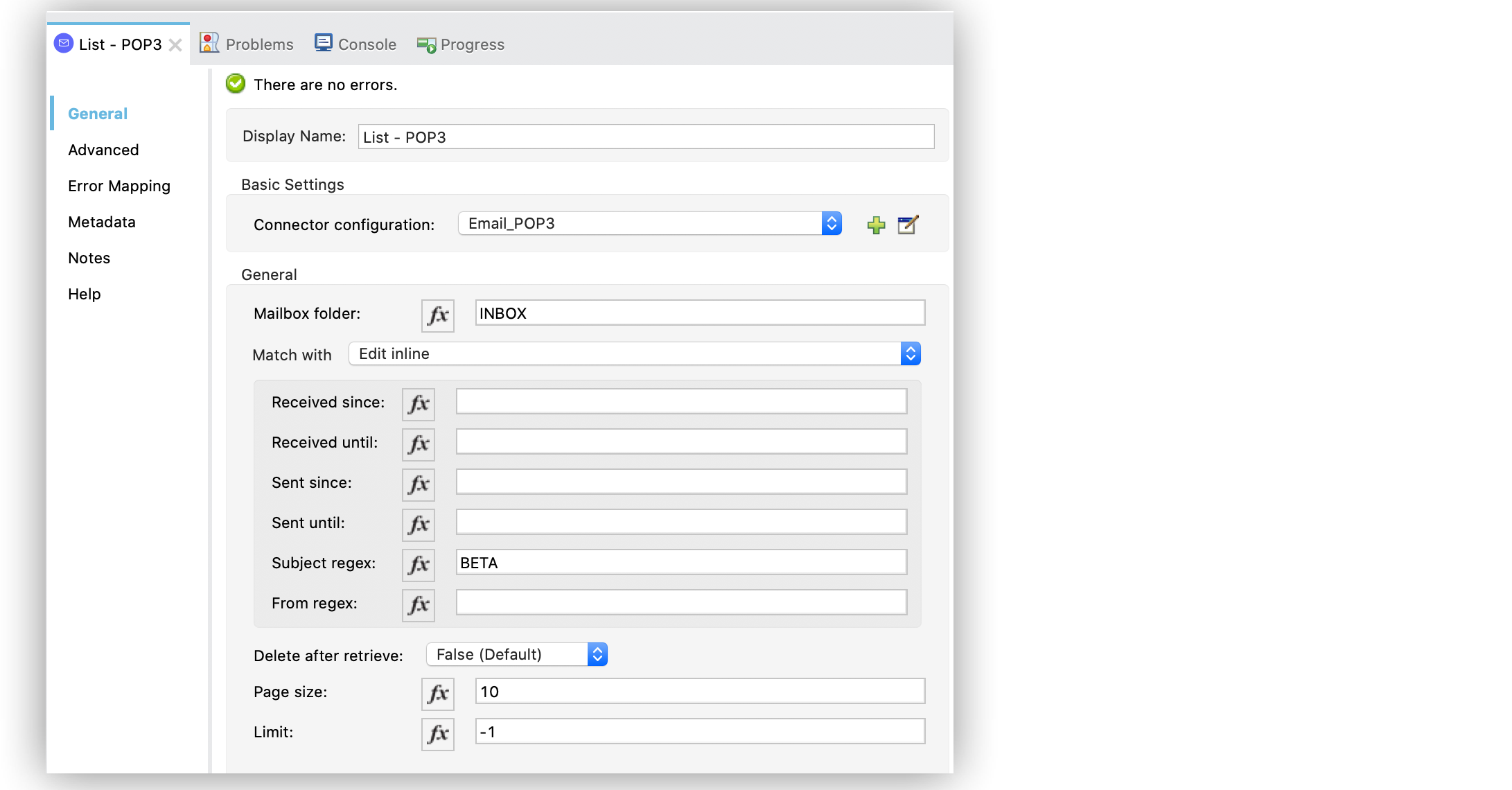 List - IMAP の設定