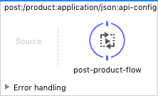 Studio 6 の post:/product:application/json:api-config フロー