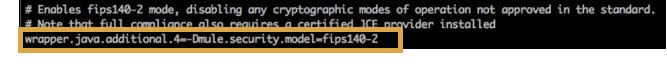 FIPS 140-2 モードを有効にする設定が含まれるファイル