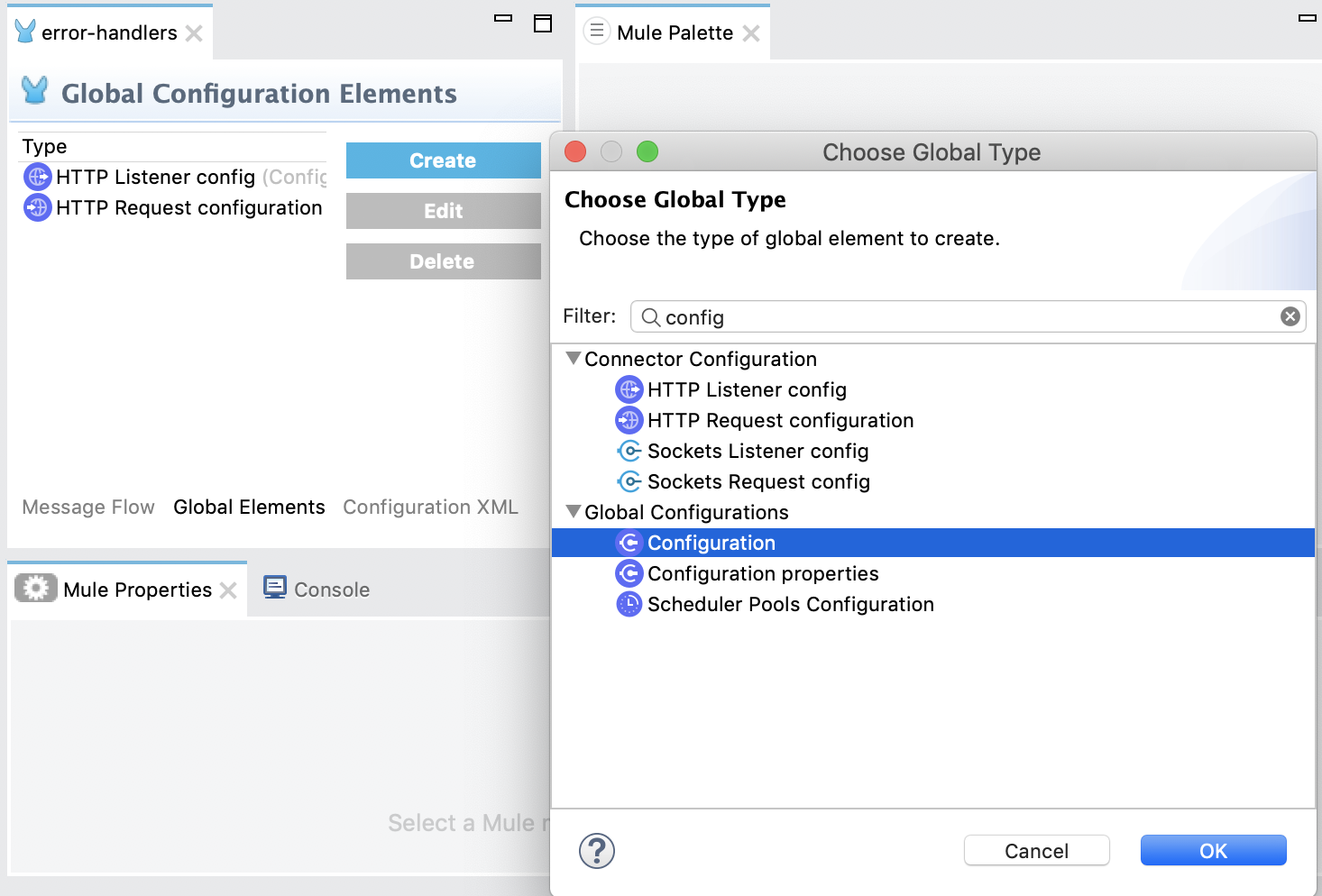 error handling global type