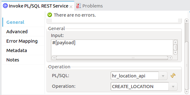 Oracle の Create Location