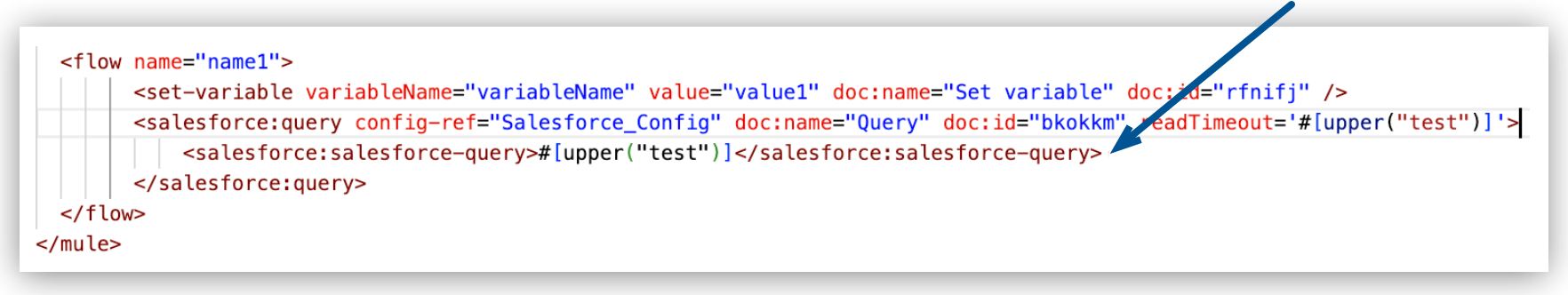 Attribute with an expression in nested element of a component