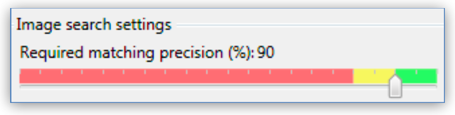 画像検索の一致精度設定