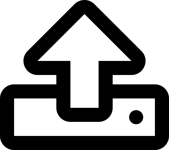 「upload to server (サーバーにアップロード)」 アイコン