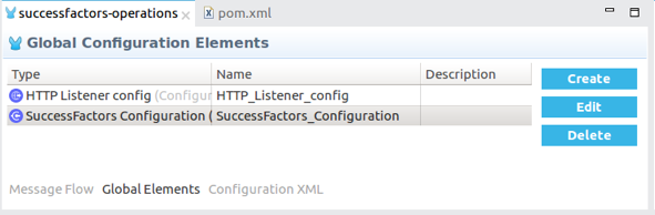 「Global Element Configuration (グローバル要素設定)」 ウィザード