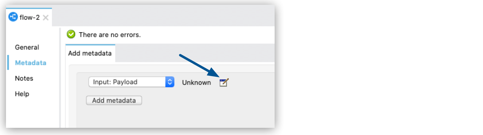 configure input metadata