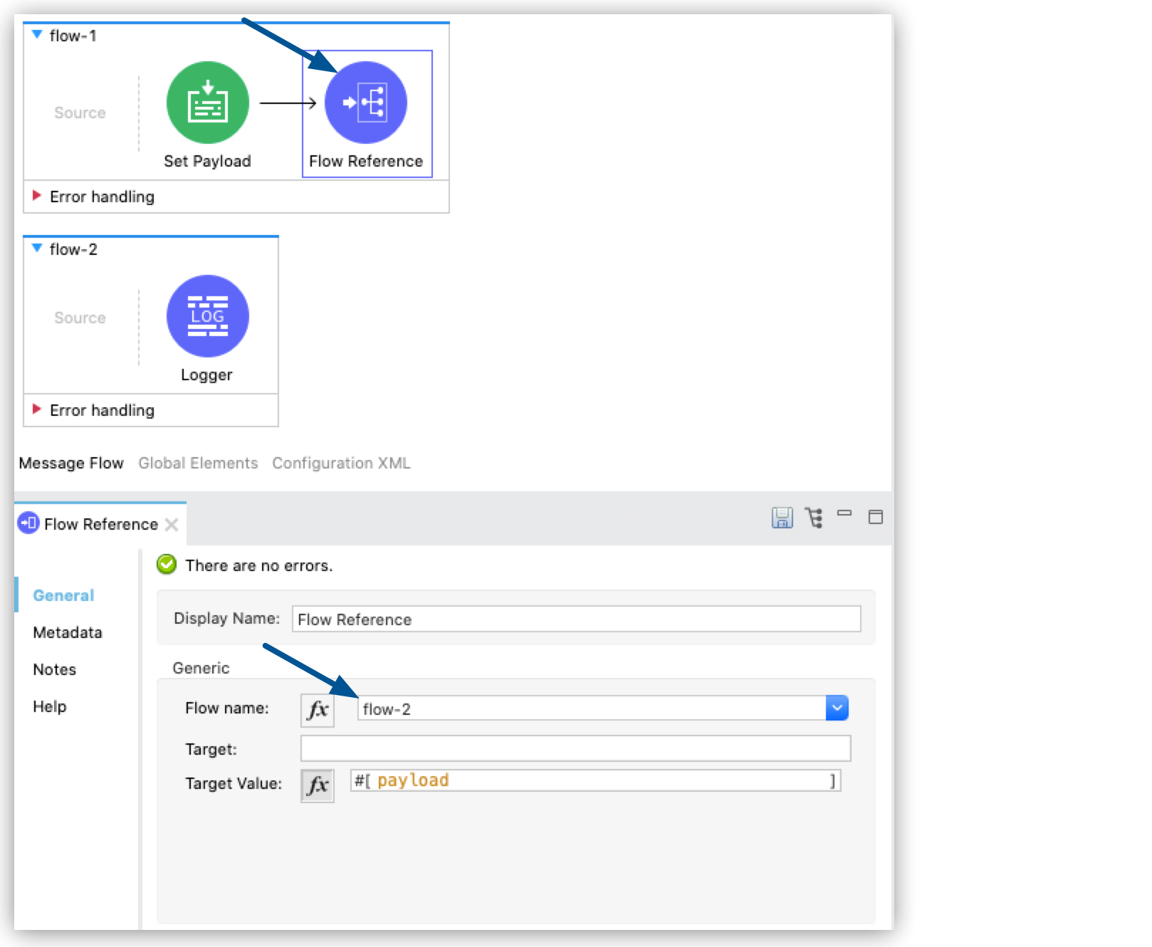 flow reference metadata