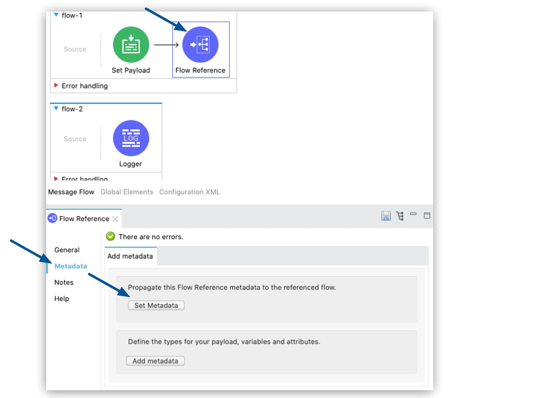 set metadata example