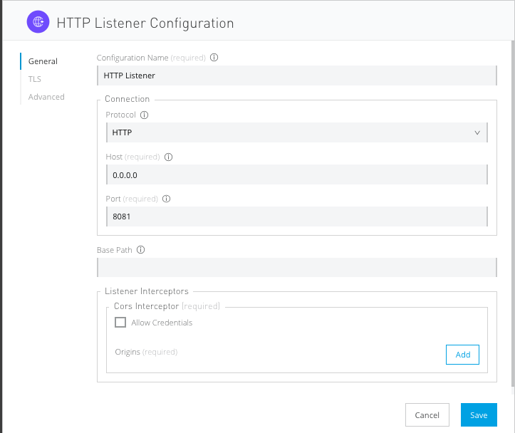 HTTP リスナーの設定
