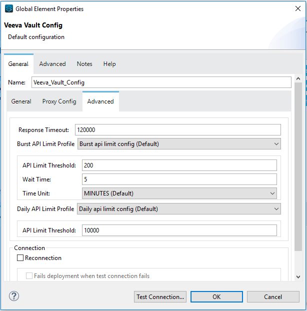 veevavault connector basic authentication advanced