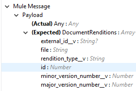 veevavault connector create document renditions input