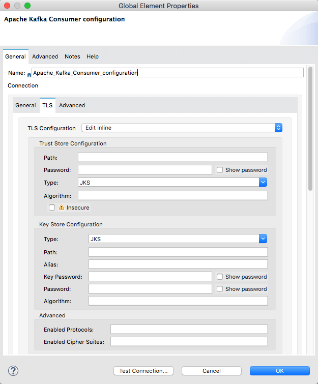 kafka tls studio config