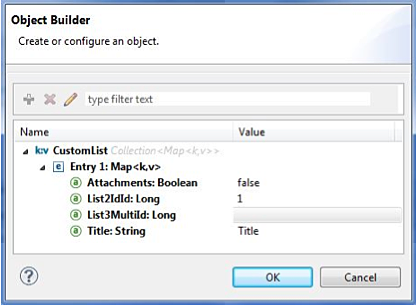 Object builder window