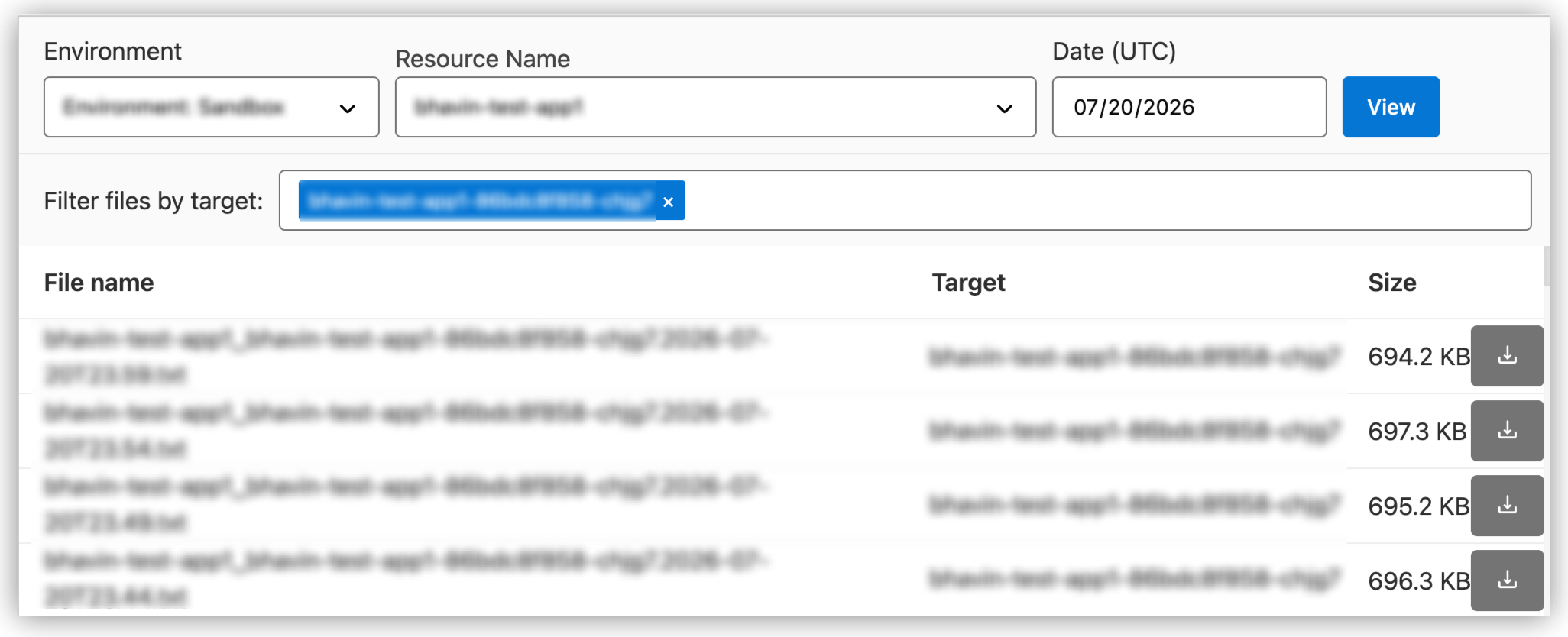 Raw Data downloads in Anypoint Monitoring