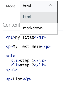 Example: Text Panel in a Custom Dashboard