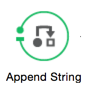 append string icon