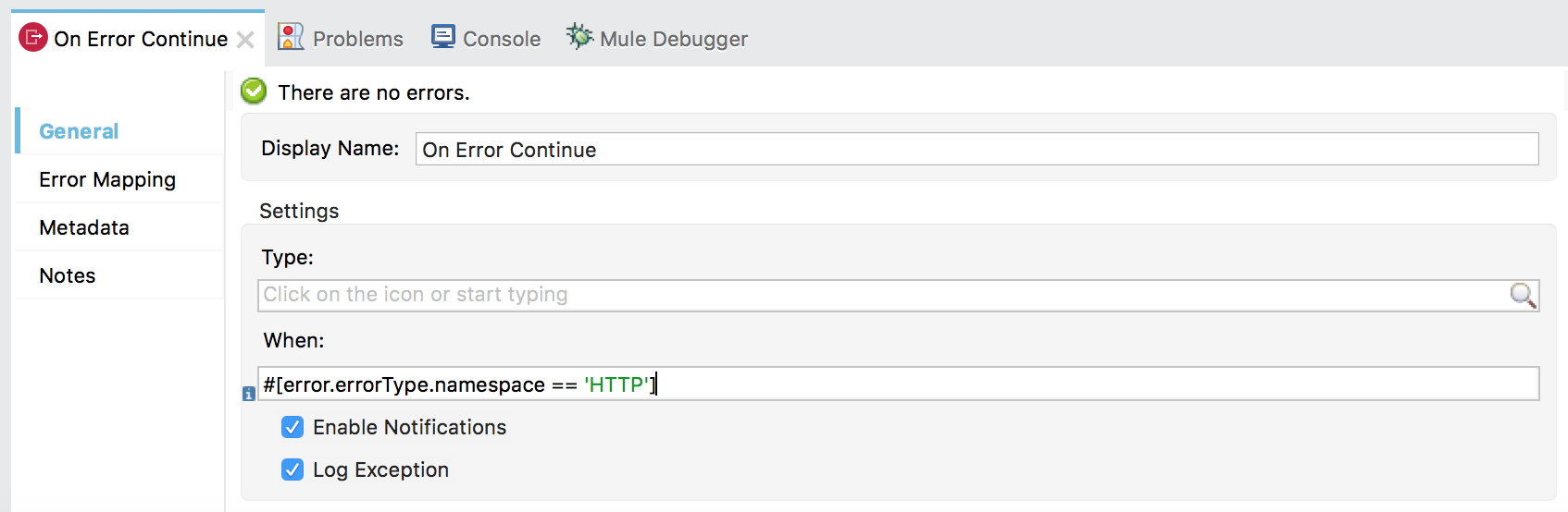 Error Handling Expression