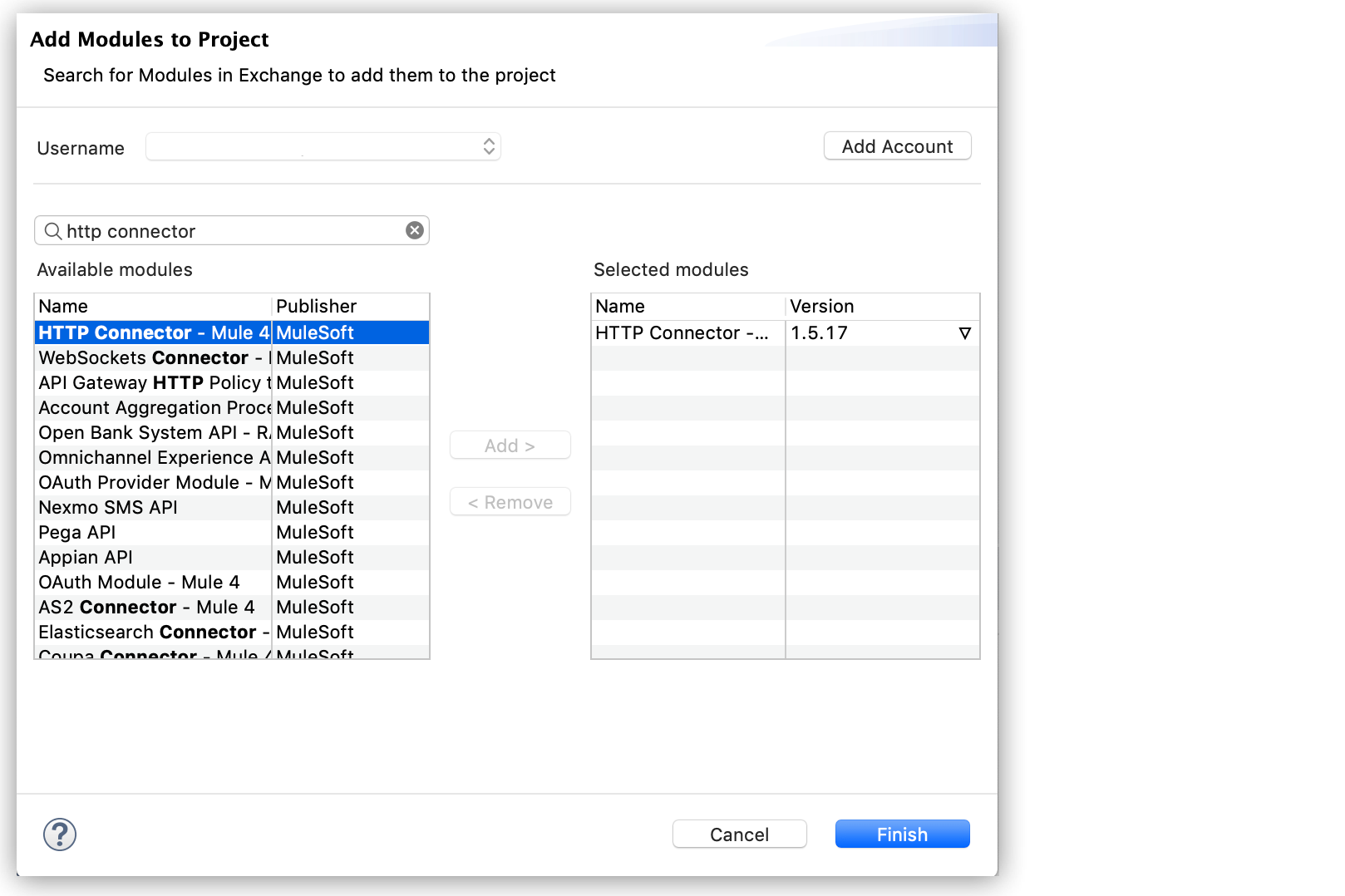 add module finish domain