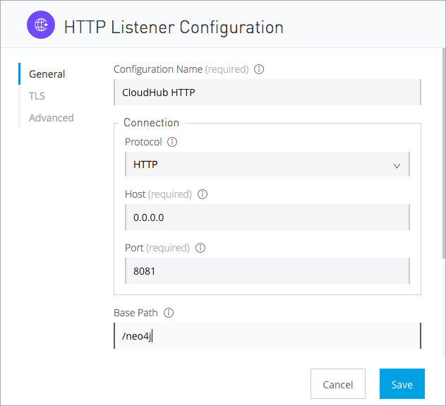 Http Listener configuration