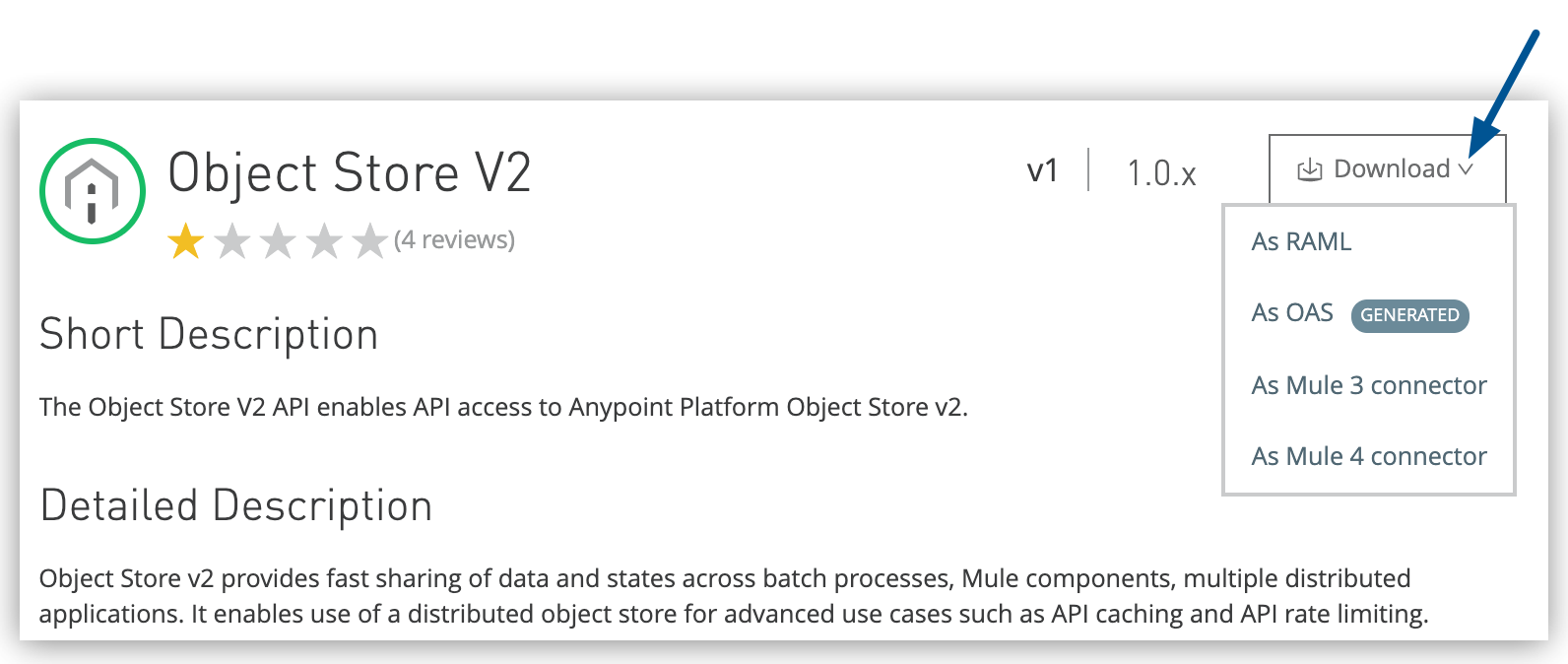 Download Object Store v2 API in Exchange