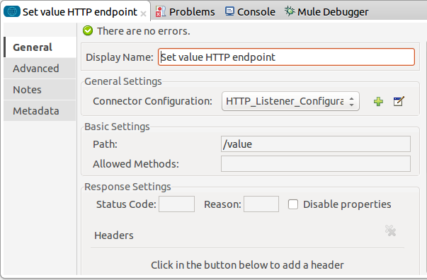 Set HTTP configuration