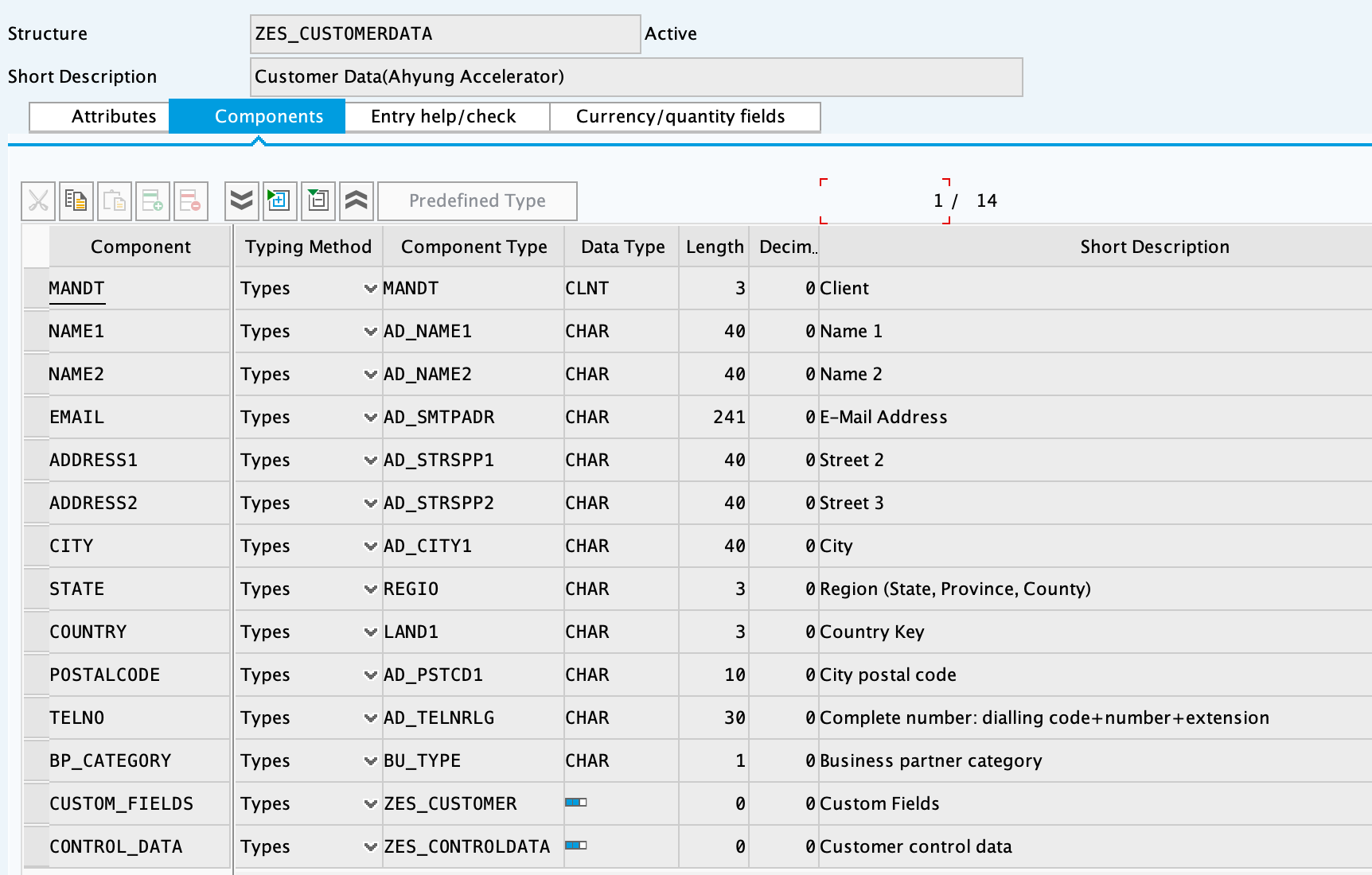 SAP dictionary object definition for additional custom BAPIs