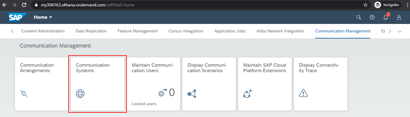 SAP S/4HANA Create Communication System