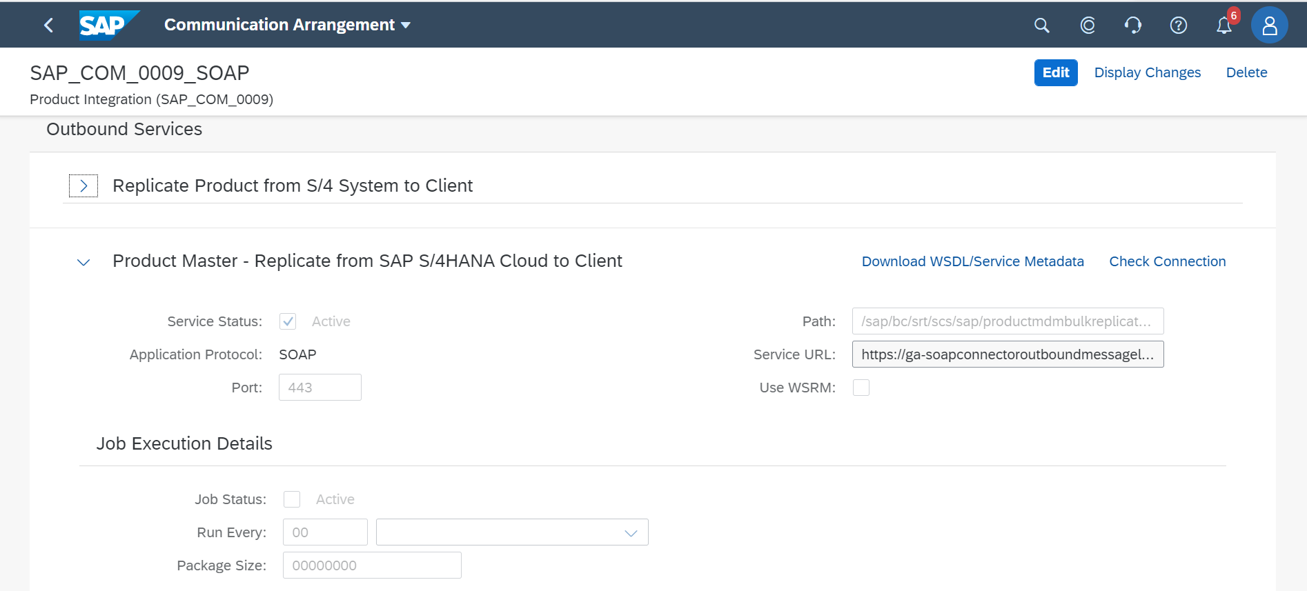 SAP S/4HANA outbound service Replication Model settings