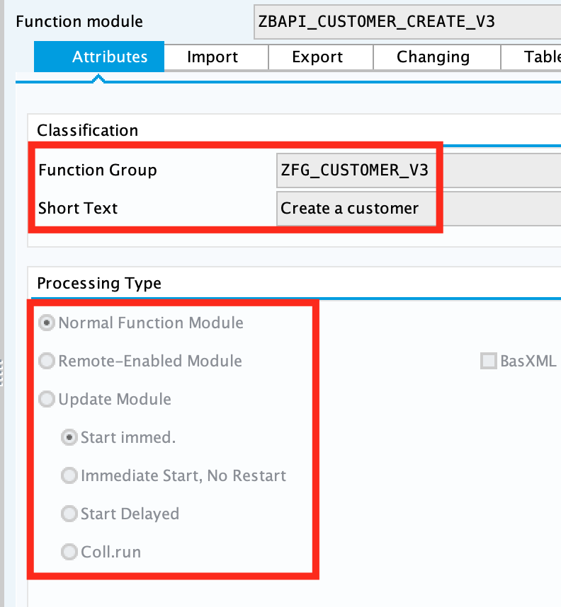 SAP Create Function Module for ZBAPI_CUSTOMER_CREATE_V3