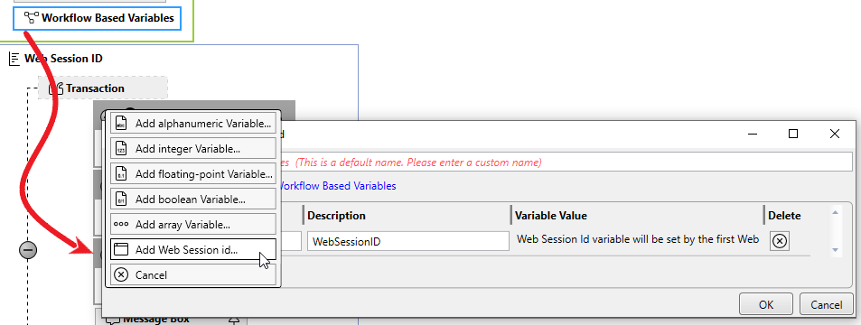 An image showing the web session ID